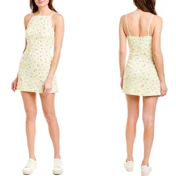 🌟HOST PICK!🌟 French Connection Pale Yellow Floral Dress - Picture 11 of 11